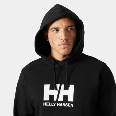 Чоловіча толстовка-худі Helly Hansen HH Logo з капюшоном, чорна, розмір XL