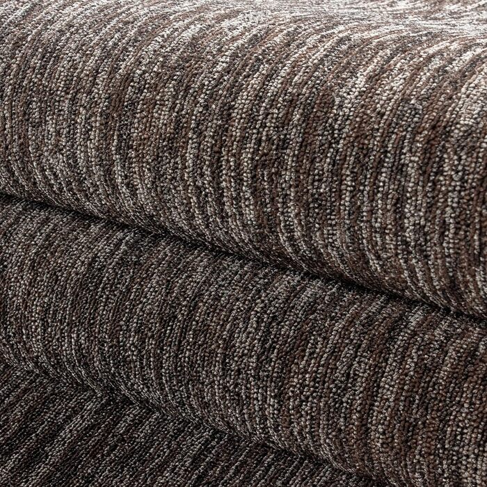 Килим для вітальні HomebyHome 120x170 см, однотонний, меланжевий, короткий ворс, м'який, легко миється, для кухні, їдальні, спальні, коричневий