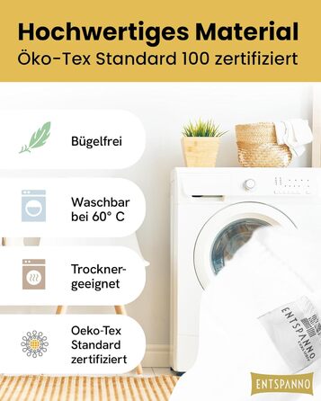 ENTSPANNO Luxury Fitted Sheet 180 x 200 to 200 x 220 cm - Made from soft premium jersey - Ideal for water and box spring beds up to 35cm height - White