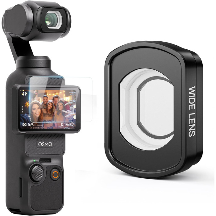 Набір фільтрів для DJI Osmo Pocket 3/4: Ширококутний об'єктив, CPL, Black Diffusion 1/4, ND4-128 (VND 2-7 Stops)