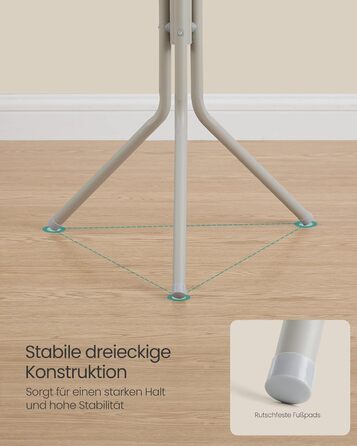 SONGMICS 182 cm Height Wardrobe Rack Stable Metal Clothes Rack Wardrobe, white, RCR19W (49 x 49 x 182H cm, Cappuccino Beige)