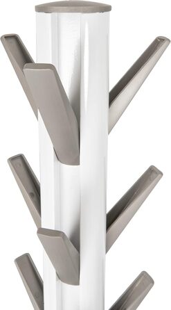 Umbra Flapper Coat Rack – Clothes Rack with 9 Foldable Hooks for Entryway and Office, Wood, White, 57.2 x 57.2 x 165.1 cm, White