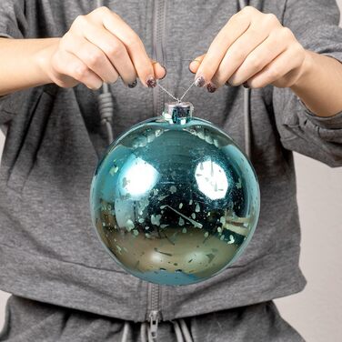 Новорічні кулі-прикраси XmasExp (8 см, м'ятно-зелені) - 20 карат, міцні, для ялинки, декор, ідеальні для свят, весілля, новорічні прикраси м'ятно-зелені