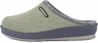 Домашні тапочки Schawos Lisa з ворсу для жінок, теплі, з підкладкою з шерсті, супінатор, неслизька підошва (37 EU, Зелений 10w)