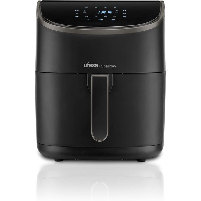 Фритюрниця Ufesa Phantom AF5000 з гарячим повітрям, 5L, Wi-Fi, LED-дисплеєм, 1500W, ексклюзив від Amazon, з функцією приготування на пару (6L)