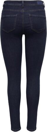 Джинси скінні жіночі ONLY WAUW середньої посадки, темно-синій денім, розмір M/30L