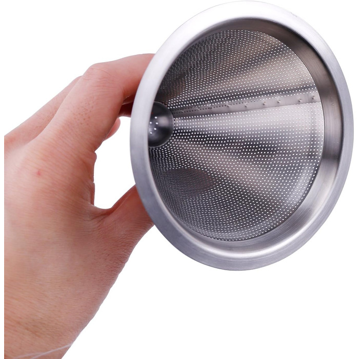 Kinto Unitea One Touch Teapot made of stainless steel, heat-resistant glass teapot with stainless steel infuser in the lid (Japan Import) (850ml, Silver)