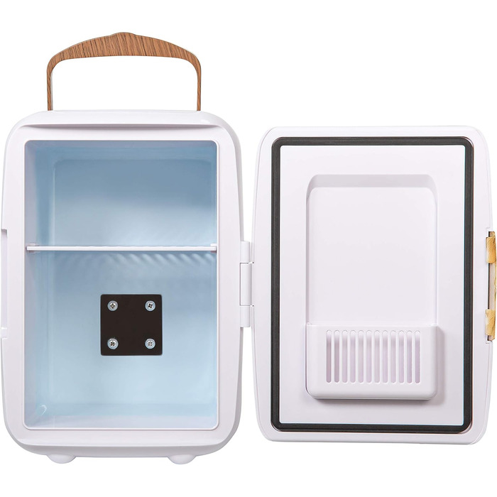 Russell Hobbs Mini Portable Cooler & Warmer - Drink, Beauty & Skincare - AC/DC - Scandi Style White & Wood Effect