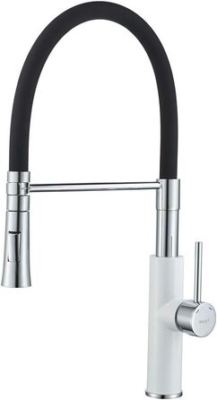 Кухонний змішувач Ibergrif з душем, чорний, з гнучким виливом