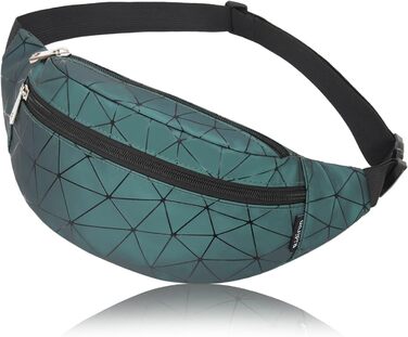 Жіноча поясна сумка-рюкзак, водонепроникна, з PU шкіри, для спорту та відпочинку (темно-зелена)