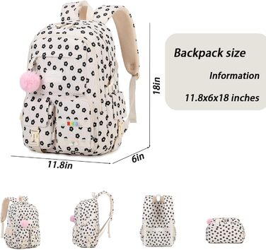 Шкільний рюкзак для дівчаток-підлітків Lmwzh, Cordrucksack, 8+ років, 1-Plum-Blossom