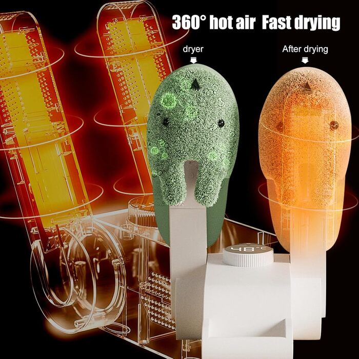 Електрична сушарка для взуття, черевиків та рукавичок з УФ-дезінфекцією та активованим вугіллям - біла