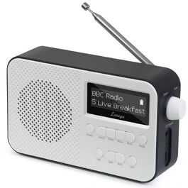 Портативний цифровий радіоприймач LEMEGA PR2-Max DAB+/FM з Bluetooth 5.3, живлення від батарейок AA, чорний