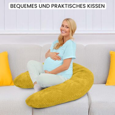 Подушка для годування та вагітності Amilian Stillkissen XXL 170 см - для сну на боці - з наповнювачем та знімним чохлом