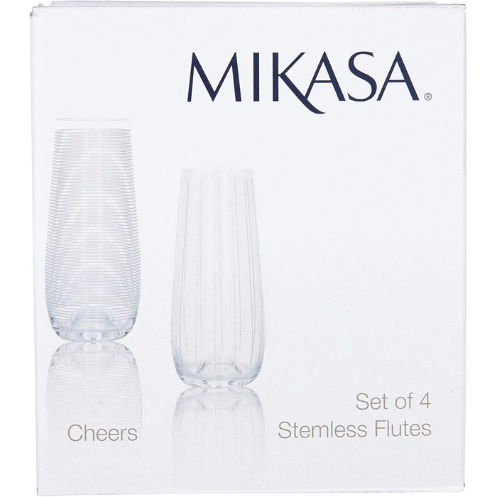 Набір келихів для шампанського MIKASA Cheers Kristall, 4 шт., 250 мл, оригінальний дизайн