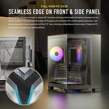 Корпус для ПК GEH Antec C8 Wood Full Tower чорний (ARGB)