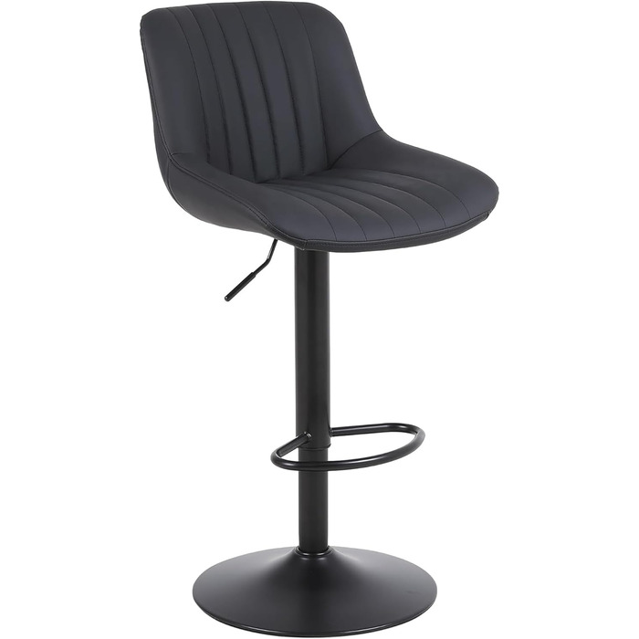 Барний стілець Youhauchair поворотний, регульована висота, з PU-шкіри, чорний (1 шт.)