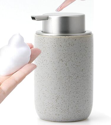 Дозатор для мила піною GIRLUFO, 350 мл, сірий - багаторазовий диспенсер для кухні та ванної кімнати