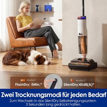 Вертикальний миючий пилосос Tineco Floor ONE S7 Stretch Turbo з функцією FlashDry та DualBlock