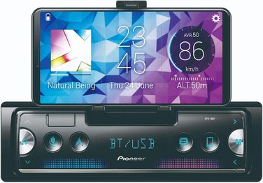 Pioneer SPH-10BT 1-DIN автомагнітола з Bluetooth, USB, RDS, підтримкою Android та iPhone, сумісна з MP3, WMA, WAV, FLAC, керування через Smart Sync App