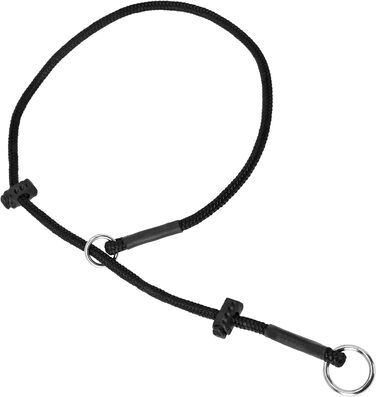 Нашийник для собак Dingo Gear, ручної роботи, міцний шнур, 2 обмежувачі, водонепроникний, для K9-тренувань, IGP, агітація, перехоплення, слухняність, чорний, L (S04049)