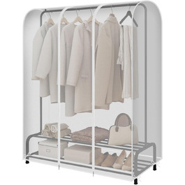 2 шт. Пранці для одягу GQC, великі, прозорі, з PEVA, 150 x 50 x 150 см - захист від пилу, для одягу, костюмів, пальто, сорочок, курток