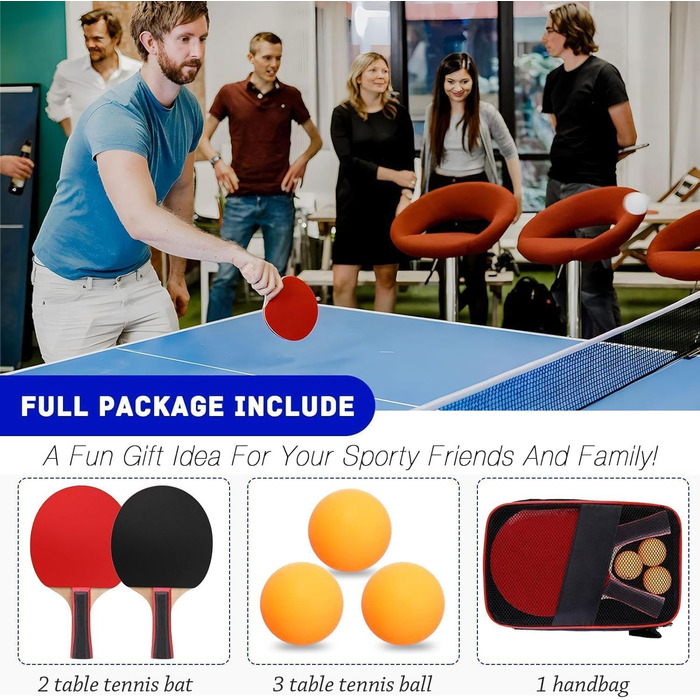 Набір для настільного тенісу преміум-класу: 2 ракетки, 3 м'ячі, стіл. Ідеально для початківців та змагань вдома