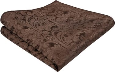 Набір краватки з градієнтом пейслі Alizeal, краватка-метелик, кишеньковий хустинка, запонки (колір: коричневий, універсальний розмір)