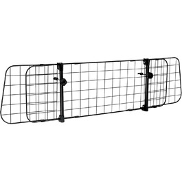 Сітка для собак у машину, 30 см заввишки - регульована 85-140 см - захисний бар'єр для собаки та багажу - міцна металева конструкція - легка установка без інструментів