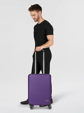 Набір валіз Franky Dallas 3.0 (3 шт.) | Тріумф фіолетового: TSA-замок, 4 колеса, обмежувач ручки | 36/60/92 л