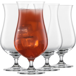 Набір келихів для коктейлів SCHOTT ZWIESEL Bar Special Hurricaneglas, 4 шт, об'ємні тритан-кришталеві склянки для мікс-дрінків, придатні для миття в посудомийній машині, вироблено в Німеччині
