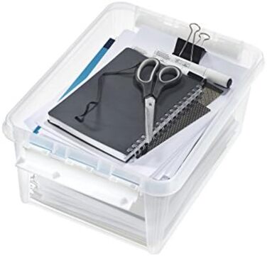 SmartStore 35083903 3-Piece Clipbox Smart Store Classic 15, 14 Liter, transparent