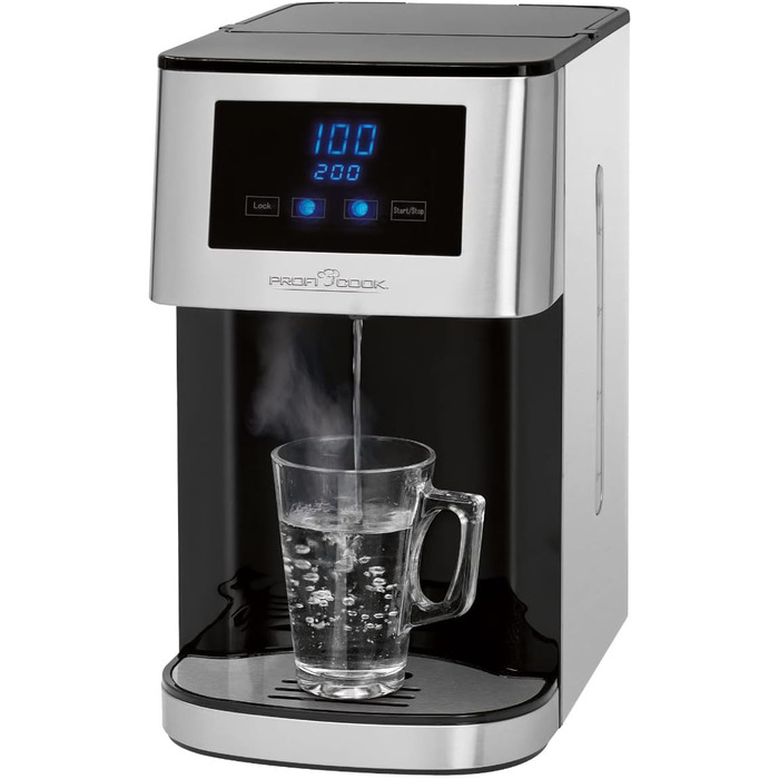 ProfiCook® Hot Water Dispenser | hot water in 3 seconds | Kettle | boiling water at the touch of a button | stainless steel housing | LED display with sensor touch control | 2600 watts | PC-HWS 1145