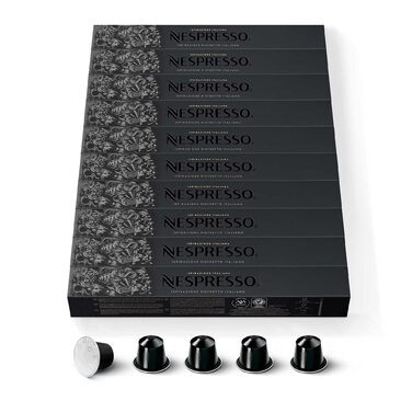 Капсули Nespresso Original Ispirazione Ristretto Italiano - 100 шт. (10 пачок по 10 шт.) - Інтенсивність 10 - Для еспресо та рістретто
