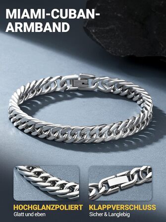 Чоловічий браслет PROSTEEL з нержавіючої сталі з 18K золотом, чорний, ланцюжок 'Panzerkette', важкий, для чоловіків та підлітків, 8 мм/12 мм/16,5 мм/17 мм, срібло, 19 см