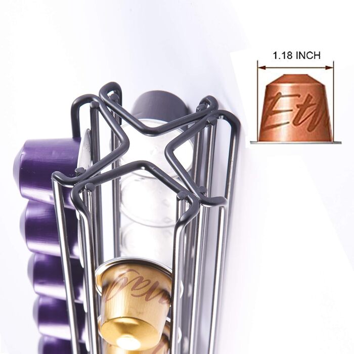 Організатор для капсул Dolce Gusto та Nespresso, шухляда на 20 капсул, чорний