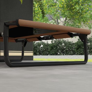 PawHut лежанка для собак на вулицю, піднята лежанка для великих собак, складана лежанка для тварин з сітчатим сталевим каркасом, лежанка для собак на відкритий простір, кемпінг, 107x61x20 см, (Д 75 x Ш 51 x В 18 см, Кофе)