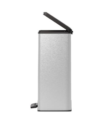 Сміттєвий кошик Curver Deco Bin, пластиковий, сріблястий металік, 65 л