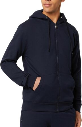 F London Худі з блискавкою для чоловіків - капюшонний пуловер, ідеальний для спорту та відпочинку (XXL, темно-синій)