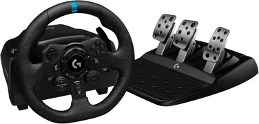 Руль Logitech G923 TRUEFORCE з педалями: імітація реальної водіння, для PS5, PS4, PC, Mac, чорний