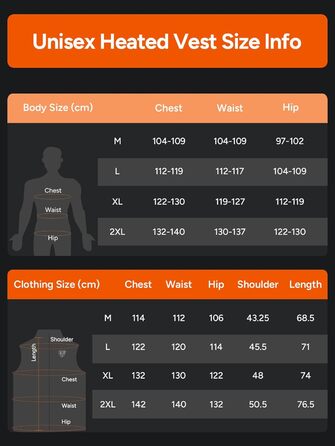 Обогревна жилетка Dr. Prepare для чоловіків та жінок, електроопалювальна жилетка з регулюванням температури, унісекс, з акумулятором, для активного відпочинку, спорту та подорожей (XL, Обогревна жилетка з Powerbank)