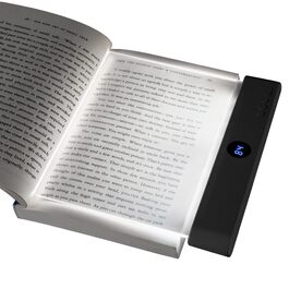Світлодіодна плоска лампа для читання книг HOTUT Lightwedge, портативне LED-світло для книг з захистом очей, чорна