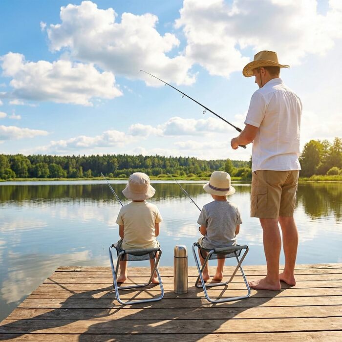 Складаний туристичний стільчик для кемпінгу, риболовлі та пікніків. Легкий, компактний, срібного кольору (33x36x40 см)