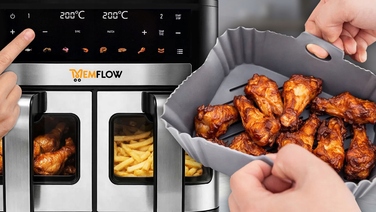 Аерофритюрниця MEMFLOW 10л 2200Вт з двома чашами