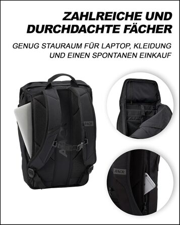 Рюкзак AEVOR Daypack 18 л, водовідштовхувальний, для ноутбука 15'', багато кишень, дихаюча спинка