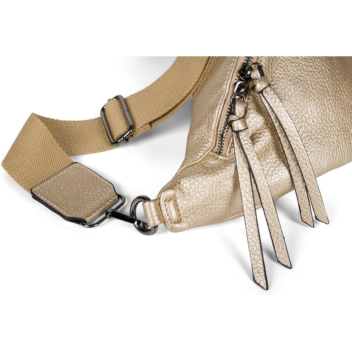 Сумка жіноча styleBREAKER на плече велика напівмісяць, кросбоді, золота - 37x17 см