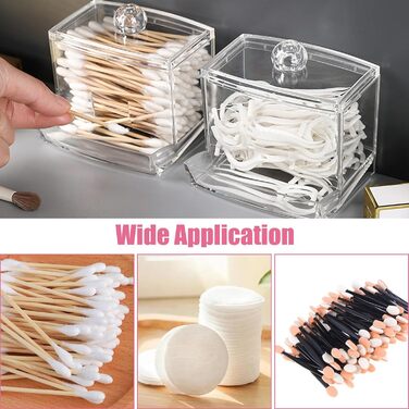 Контейнер для ватних дисків CAILI, 2 шт. - прозорий бокс для зберігання ватних дисків та ватних паличок