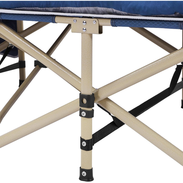 Ліжко складане Yaheetech з матрацом для кемпінгу, сіре, 191x67 см, до 150 кг - гостьове ліжко з сумкою та кишенями