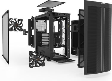 be quiet! Pure Base 500DX Black - корпус ПК з 3 вентиляторами Pure Wings 2, ARGB підсвічуванням, підтримка радіаторів до 360 мм, скло
