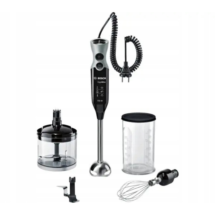 Мультифункціональний занурювальний блендер Bosch 750 Вт з подрібнювачем та вінчиком